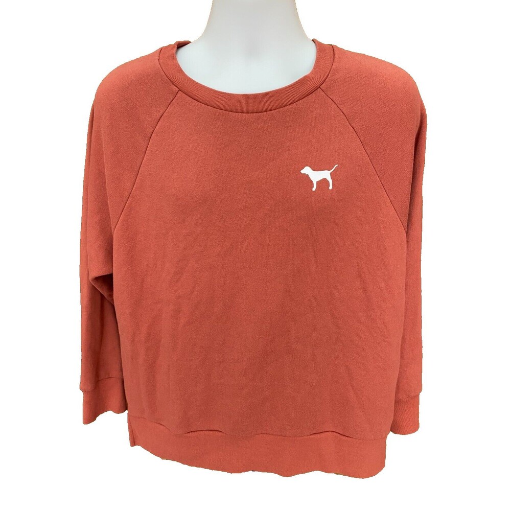 Victoria’s Secret PINK Women's Oversized Dog Pullover Sweatshirt Size Small